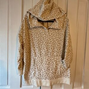 Old Navy Leopard Print Fleece Hoodie